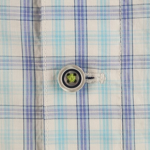 Robert Graham Button Up Shirt Men Blue Check Large Tailored Fit Long Sleeve - Picture 6 of 16